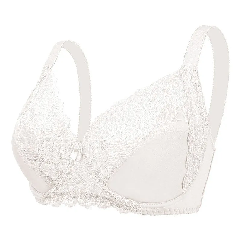 Plus Size Bras Women Push Up Lace Bra Ultra-Thin Perspective Bralette Sexy Lingerie Underwire Brassiere Large Underwear E F Cup