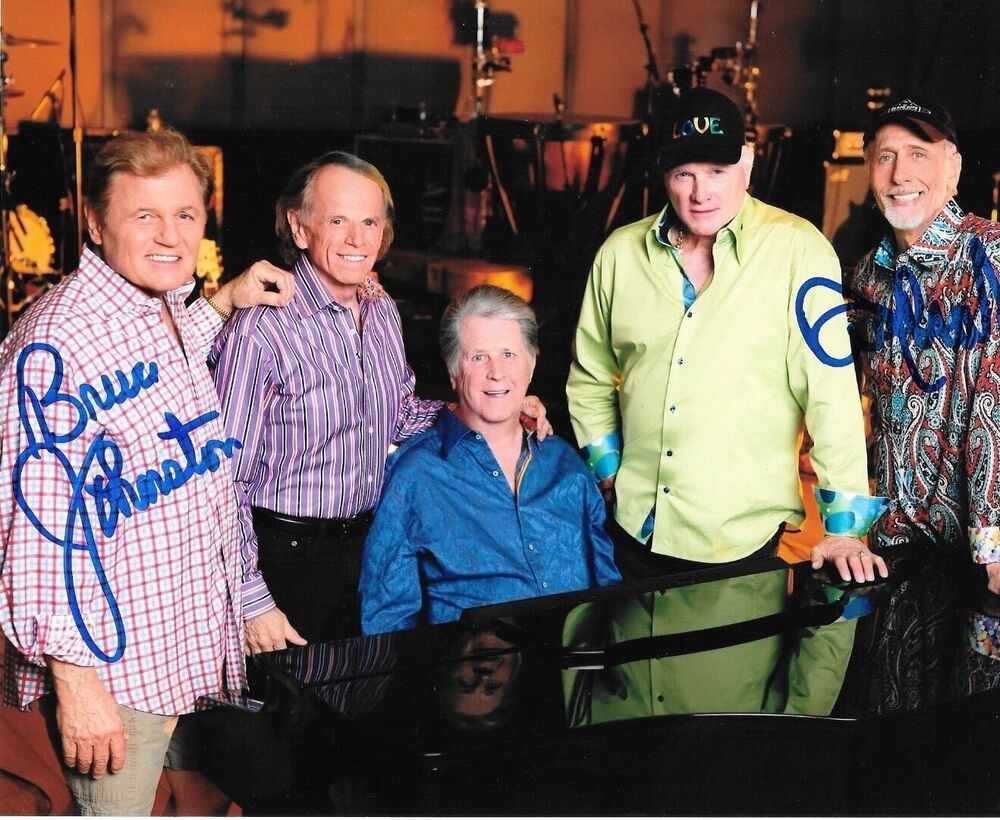 * BRUCE JOHNSTON & DAVID MARKS * signed 8x10 Photo Poster painting * THE BEACH BOYS * * 3