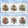 6Pcs Fleur Rouge Croix-5D Bricolage Artisanat