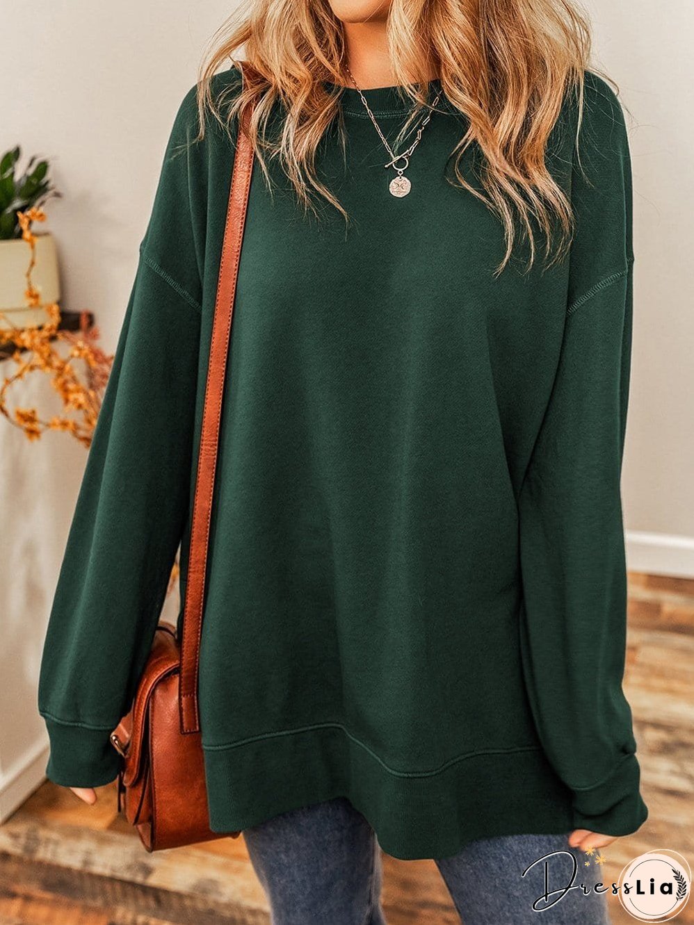 Stylish Crew Neck Pullover Sweater