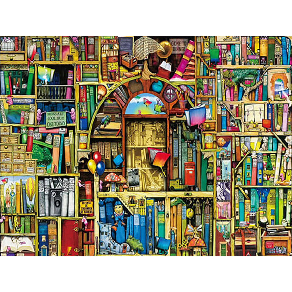 

50*40CM - Round Drill Diamond Painting - World Book, 501 Original