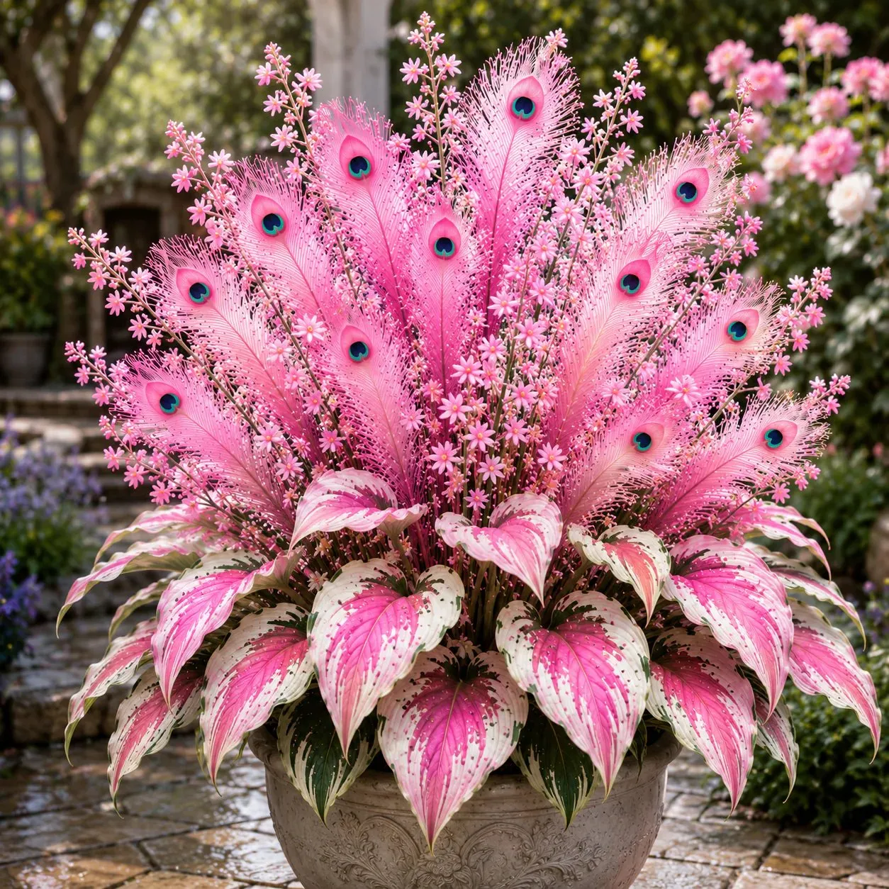🔥LAST DAY SALE 49% OFF-🏠🤗 Peacock Flame Hosta Seeds💥 Stunning Colors That Brighten Any Space