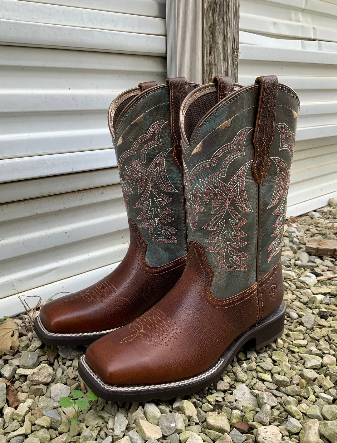 Ariat Women's Delilah Spiced Cider Brown StretchFit Wide Square Toe Cowboy Boots 10042420