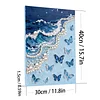 (30x40cm)DIY Pearl Painting Framed Seaside Butterfly Handmade Pearl Material Art Kit Living Room Decor