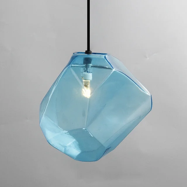Simple Stone glass pendant light colorful indoor G4 LED lamp The restaurant dining room bar cafe shop lighting Fixture