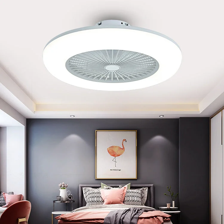 Bedroom Ceiling Light Macaron Invisible Fan Lamp Led Light