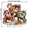 DIY Pearl Diamond Painting Acrylic Stand, Christmas Double-Sided Printed Tabletop Decoration, Special Shaped Diamond Art Craft Kit for Home Decor