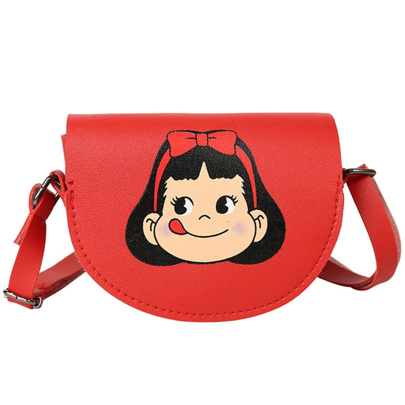 Kid’S Pu Leather Animal Cartoon Character Fruit Cute Semicircle Zipper Crossbody Bag
