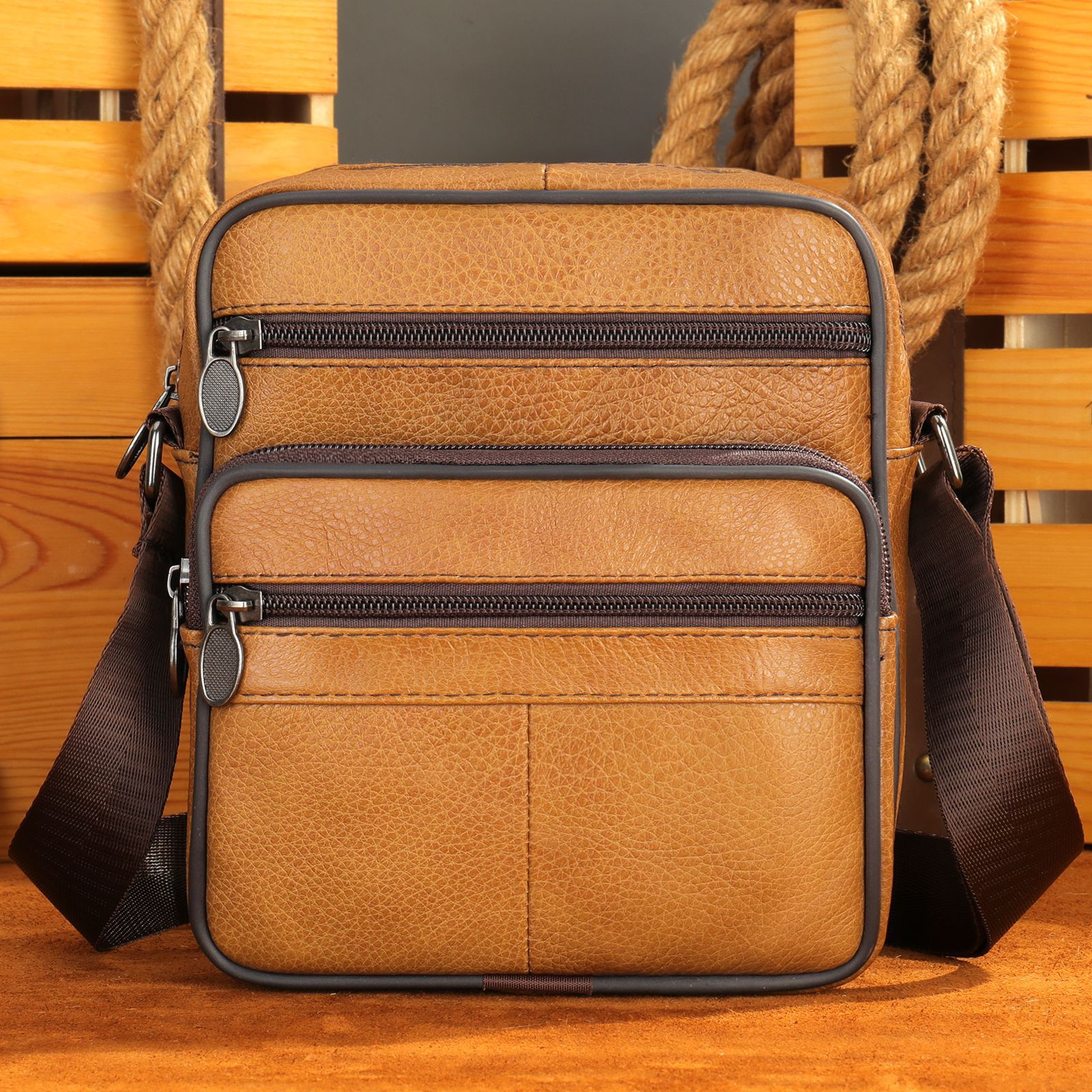 Men's Genuine Leather Shoulder Bags Crossbody Bags | ARKGET