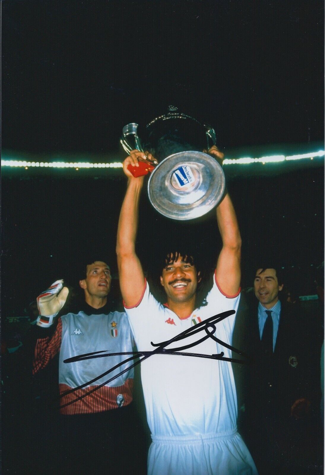 Ruud GULLIT SIGNED Holland European Champions 12x8 Photo Poster painting AFTAL COA