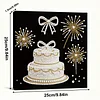 Cake DIY Pearl Art Diamond Painting Kit for Adults Home Decor 25x25cm With Frame
