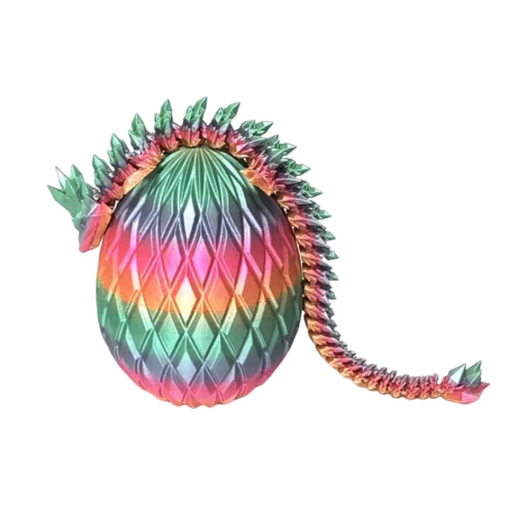 29cm Printed Dragon With 12cm Egg Poseable Dragon Toy 3D Print Desk Toy for Gift