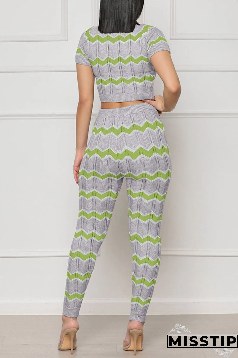 Pink Casual Patchwork O Neck Short Sleeve Two Pieces