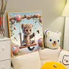 5D DIY Full Round Drill Diamond Painting Leopard Kit Home Decor Art Craft40x40cm