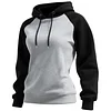Unisex Casual Contrast Color Raglan Sleeve Hooded Sweatshirt by Inlyline