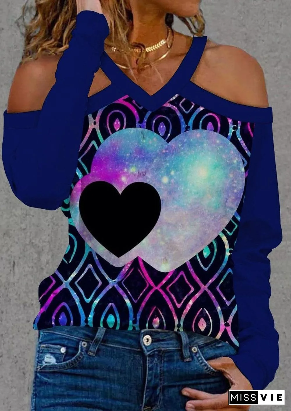 Red Chenked And Heart Printed Shirt