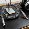 6.35mm Headphone Extension Cable Wear Resist Male To Female TRS Adapter Cord Multi-Purpose Hi-Fi Sound Stereo Extender Cord for IPhone/Headset/Smartphones