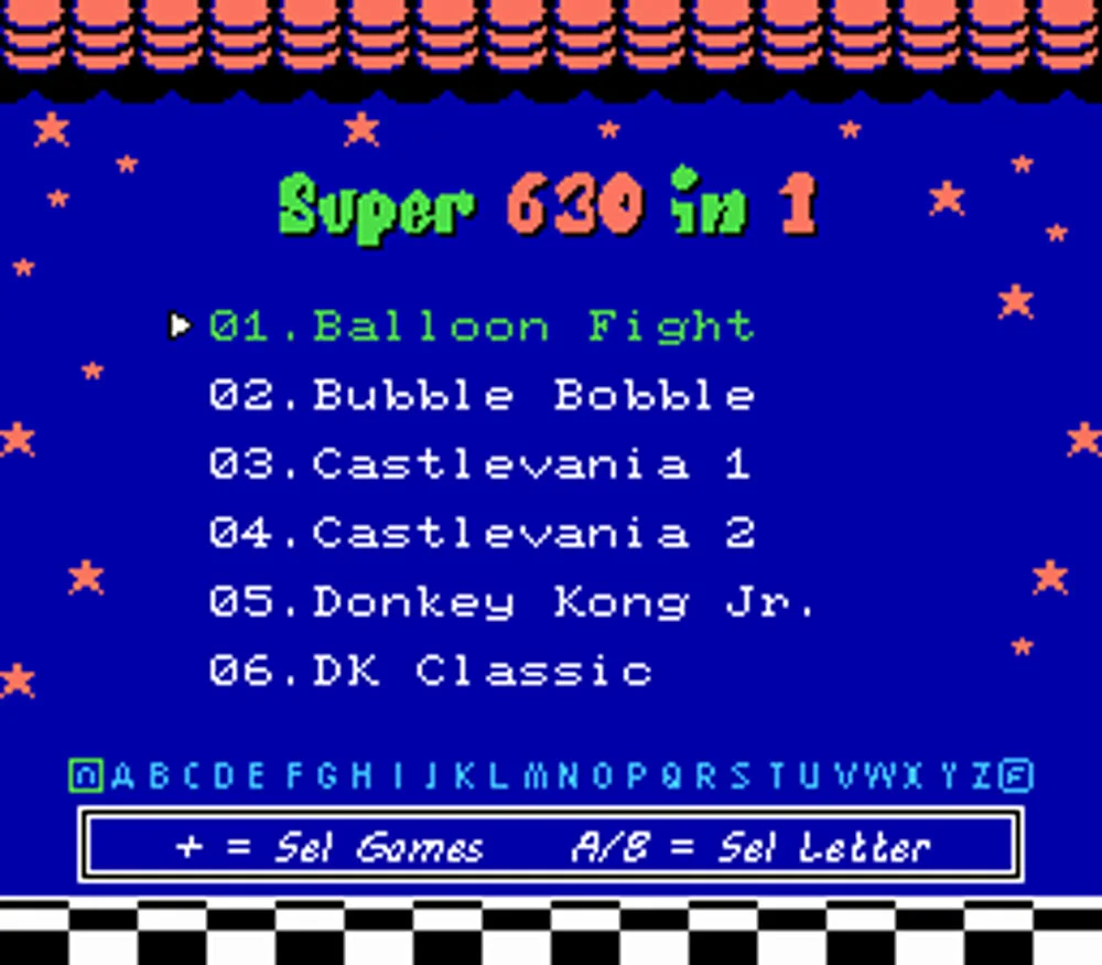 630in1 Classic Collection-Nes Mini and Famicom Mini Games+600 Classic NES Multicart Game Cartridge For 8 bit 72 pin NES console | Region Free