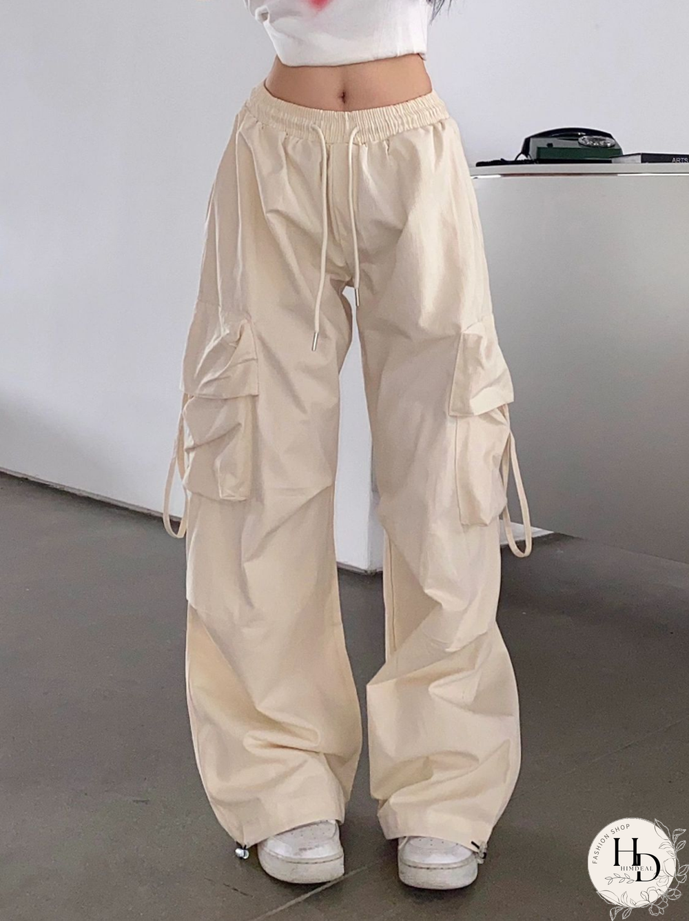 Y2K Women Streetwear Techwear Cargo Korean Harajuku Parachute Track Cargo Pants