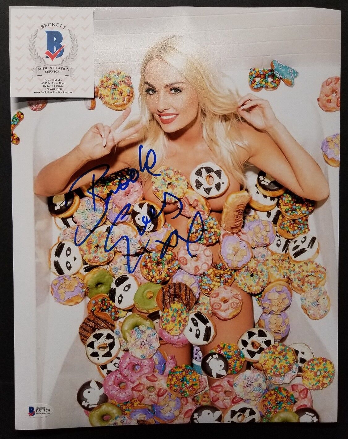 BROOKE EVERS Signed Autographed MODEL & SEXY DJ 11X14 Photo Poster painting. BAS BECKETT