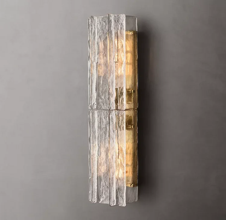 Lattice Clear Glass Sconce 30" Vjlight