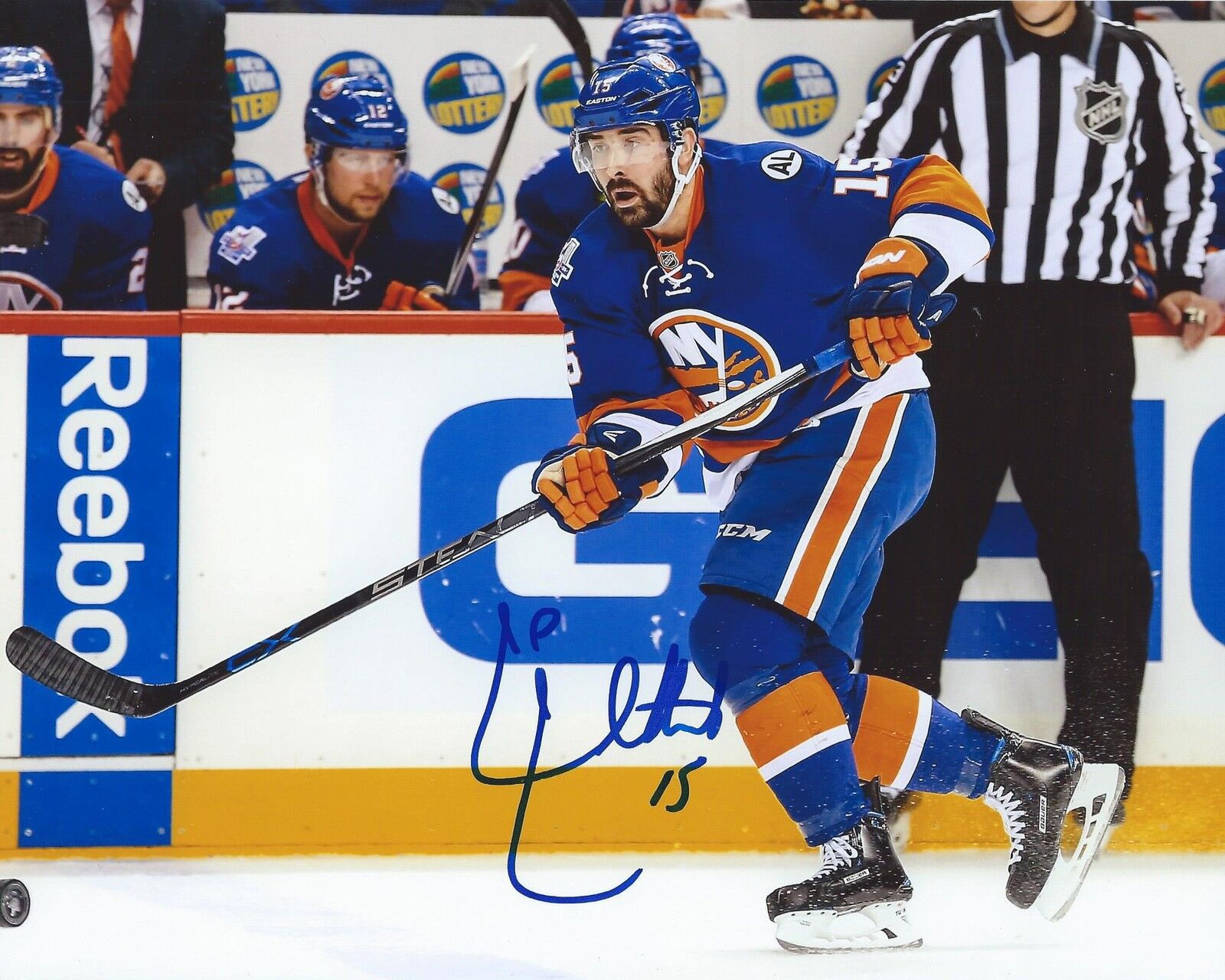 Cal Clutterbuck Signed 8x10 Photo Poster painting New York Islanders Autographed COA