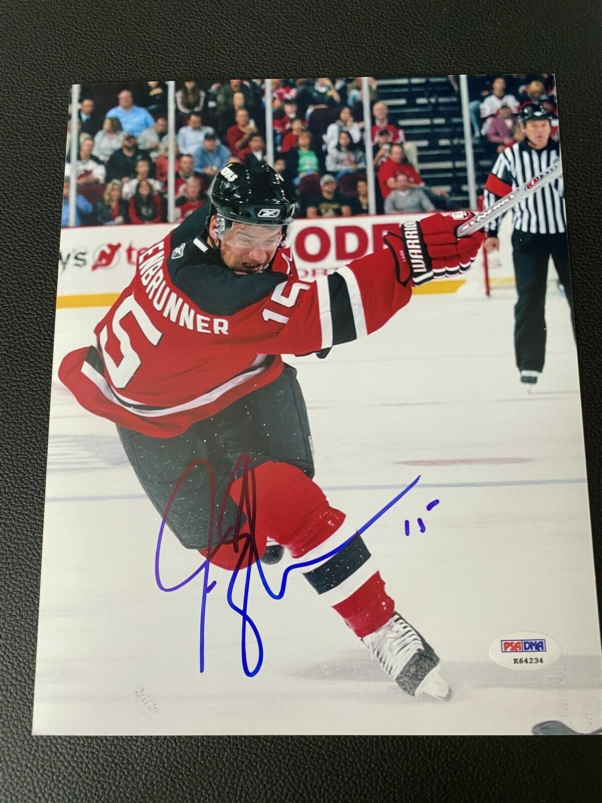 Jamie Langenbrunner signed New Jersey Devils 8x10 Photo Poster painting PSA