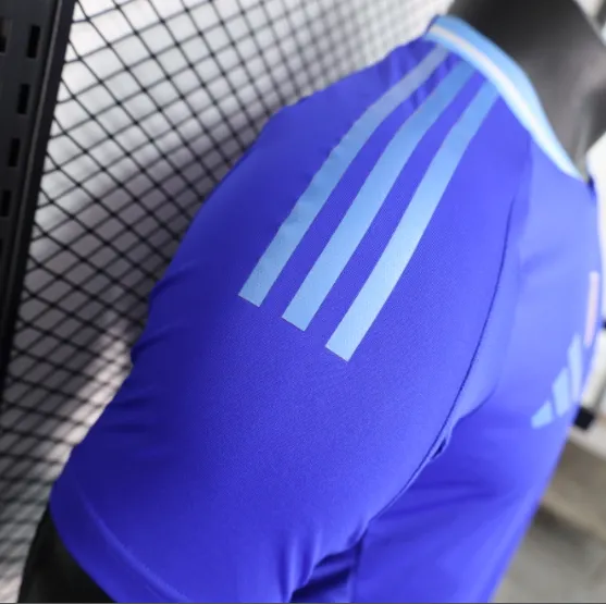 2024 Argentina Away Player Version With Champion Patch Football T-Shirt Thai Quality