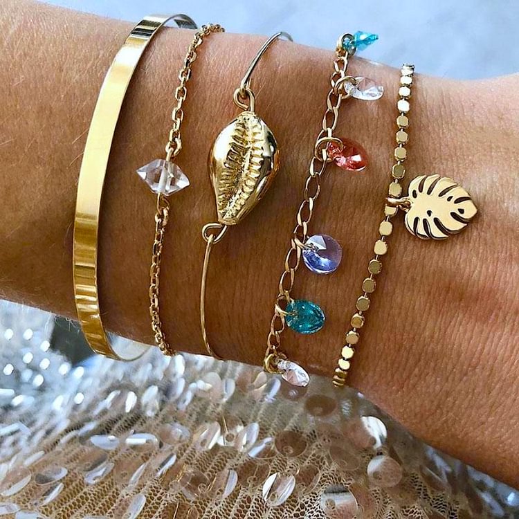 Athena Gem Bracelet Set-Mayoulove