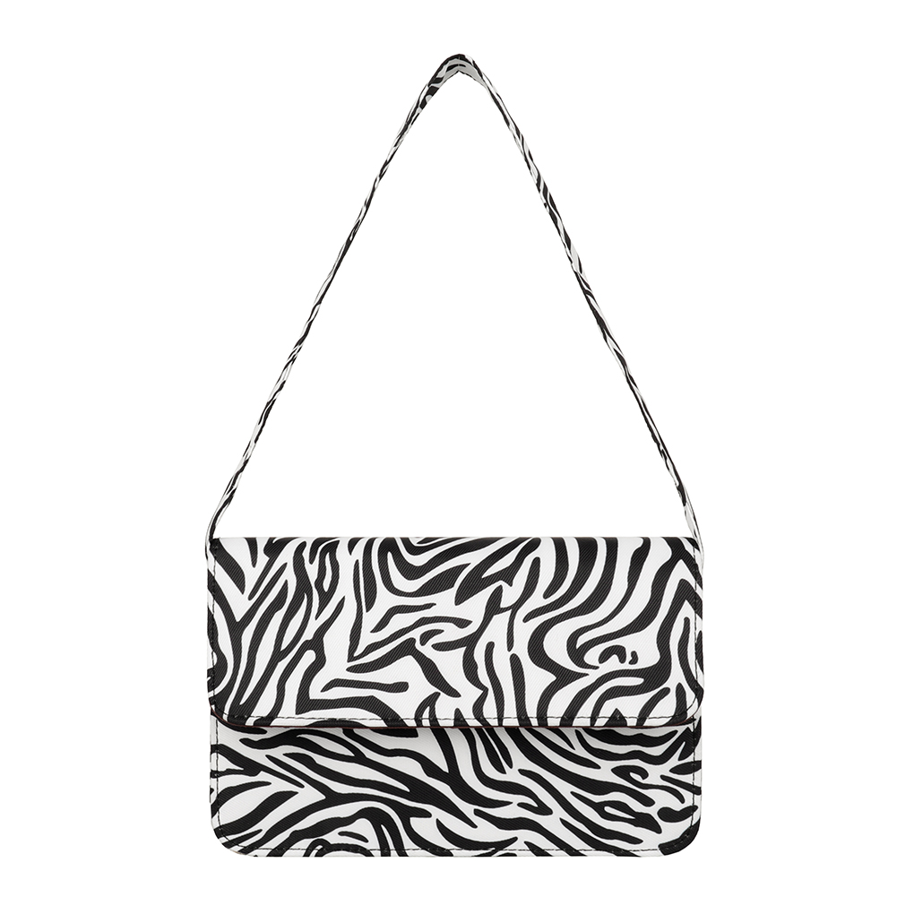 

Fashion Zebra Pattern Shoulder Bag Women Nylon Envelope Underarm Handbags, Pink, 501 Original