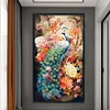 Peacock - Full Embroidery 2 Strands 16CT Stamped Cross Stitch - 73*119CM - Large Size