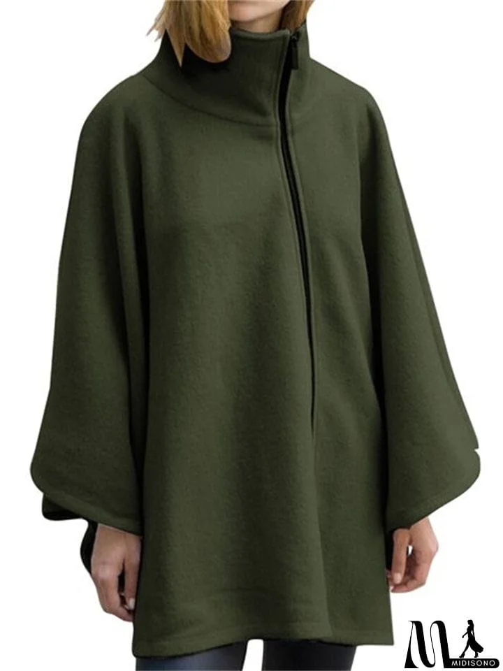 MidiSono - Special Plus Size Irregular Poncho Coats for Women