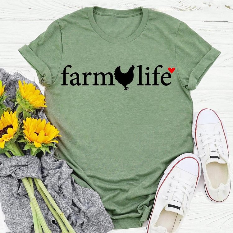 ANB - farm life village life Retro Tee -04053