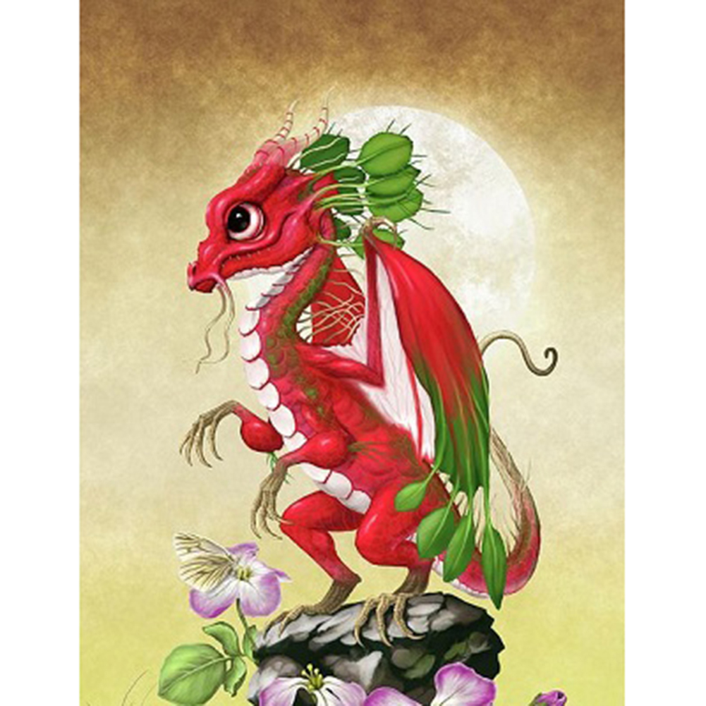 

30*40CM - Round Drill Diamond Painting - Dragon, 501 Original
