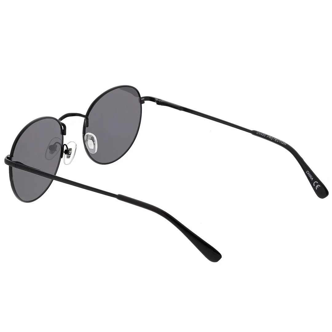 Classic Metal Round glasses With Round Flat Lens 50mm