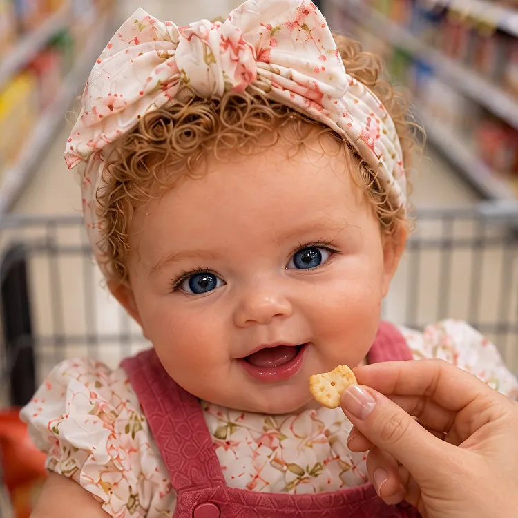 [Pre-Order] Babeside Azure 12"/16" Smiling Chubby Silicone Baby Doll in Pink Floral Dress &ndash; Lifelike Gift for Girls