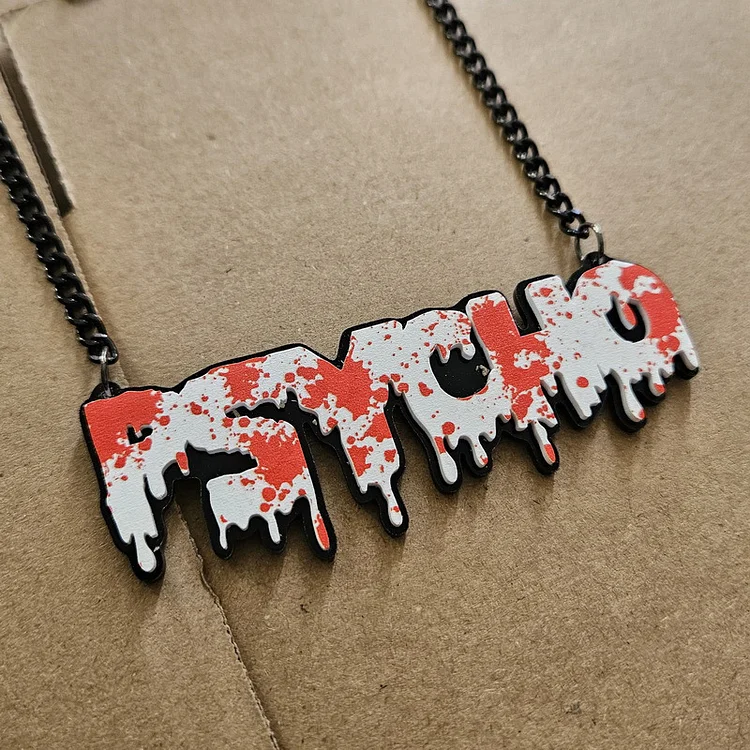 Halloween Blood Drops Letters Necklaces 2024 - Xpluswear