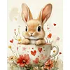 Rabbit Full Stamped Cross Stitch 11CT 3-Strand 40x50cm