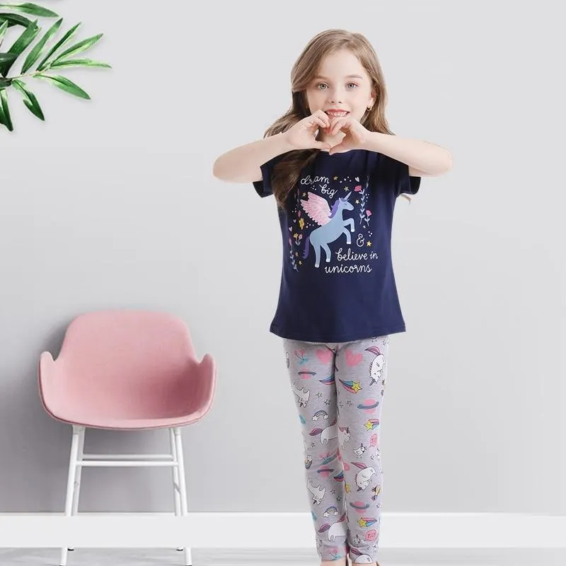 NNJXD Girls Clothing Set For Casual 2 Pcs Tops and Leggings for Girls 3-8T Cotton Casual Wear Children Clothing Kids Outfits