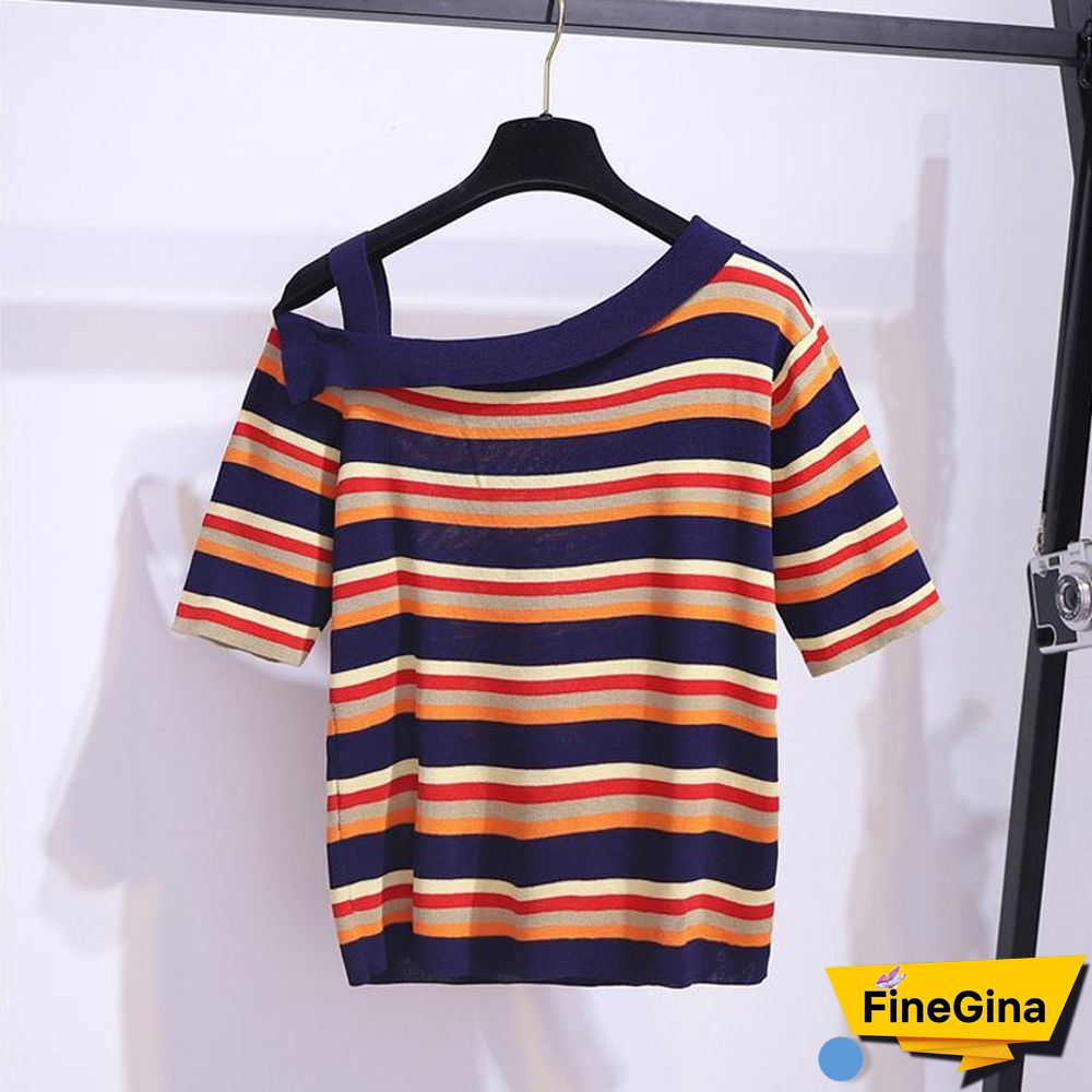 Cute Off Shoulder Tee+Pleated Skirt P11161