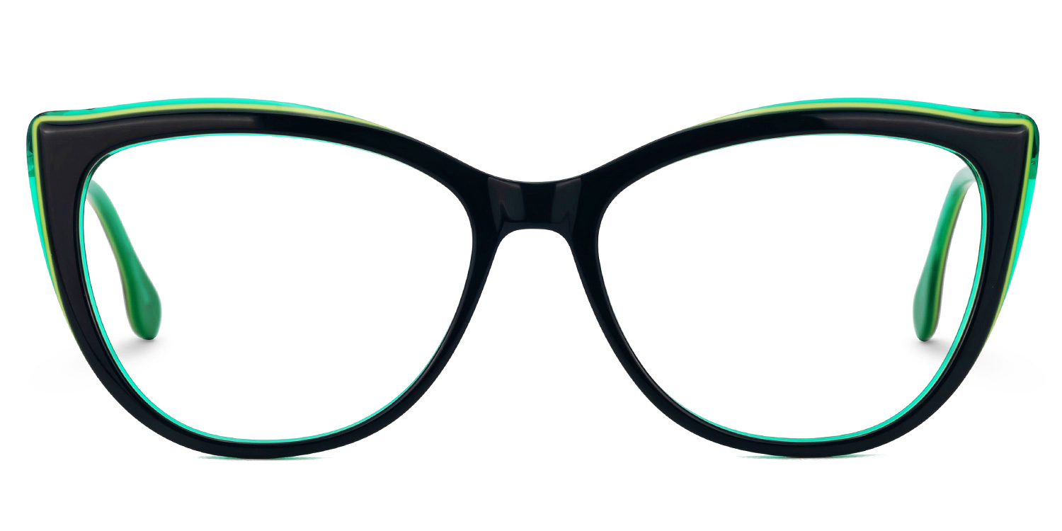 Hyeres Cat eye Green Eyeglasses Vooglam UK