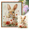 Rabbit Full Stamped Cross Stitch 11CT 3-Strand 40x50cm