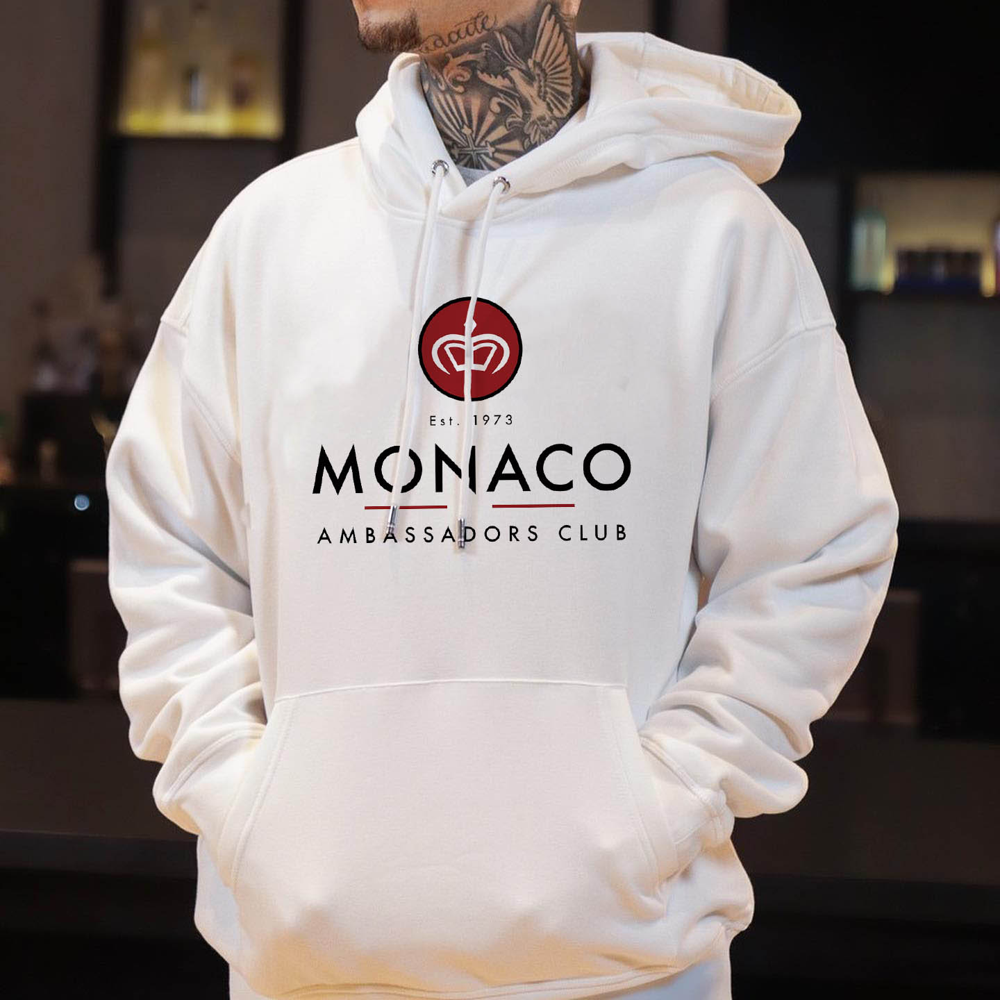 Men's Hoodie Vintage Monaco Ambassadors Club Long Sleeve Casual Daily Tops Lixishop 