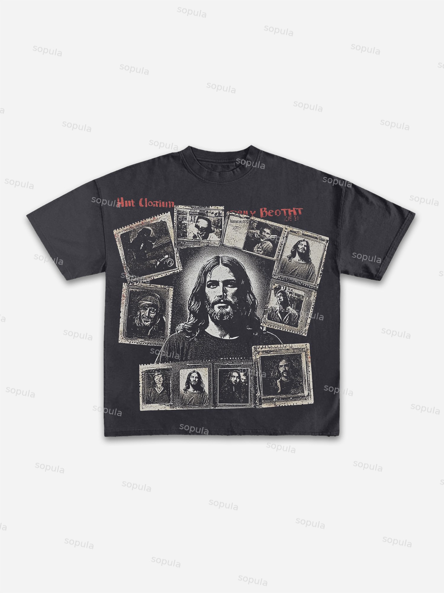 Vintage Jesus Memories Retro Camera Print Street Cotton T-shirt - Sopula｜Premium Graphic Tees & Graphic Clothing