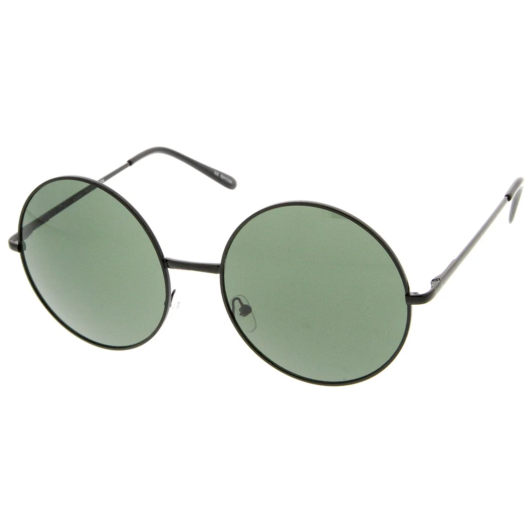 Super Large Oversize Slim Temple Round glasses 61mm