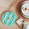 [Upgrade]6pcs/set DIY Diamond Painting Waterproof Case Classic Green Mandala Coaster Gift Decor Set