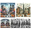 (Multi Style)Halloween Cottage-Full Embroidery 3 Strands 11CT Stamped Cross Stitch-50*50CM