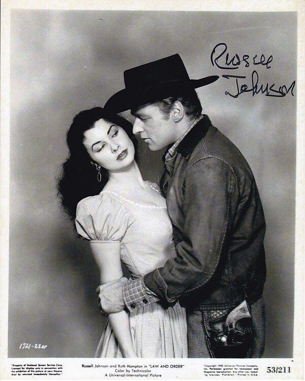 RUSSELL JOHNSON signed autographed LAW AND ORDER w/ RUTH HAMPTON Photo Poster painting