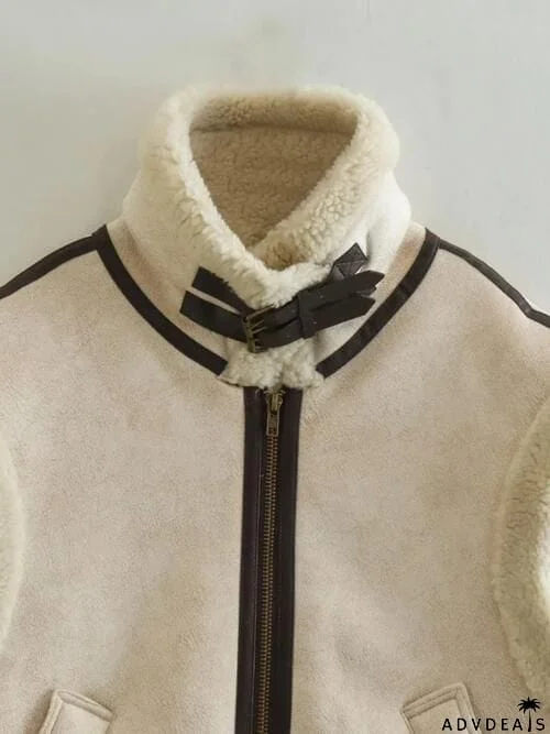 Contrast Zip Up Fleece Vest