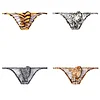 Men's Sexy Leopard Print Ultra-Thin Ice Silk Pouch Briefs